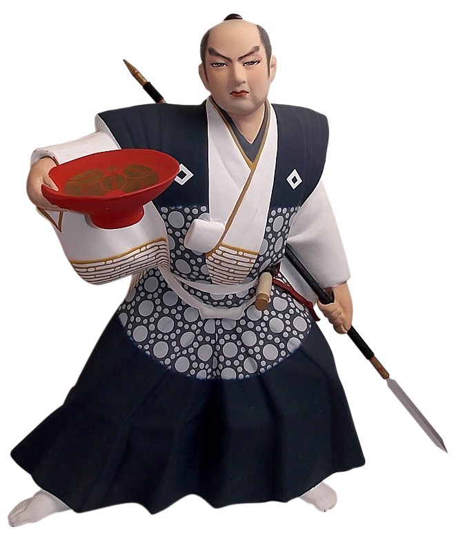 японская статуэтка Самураи с копьем, 1950-е гг.