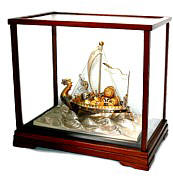 Корабль сокровищ, интерьерная композиция из серебра 1950-е гг., Япония