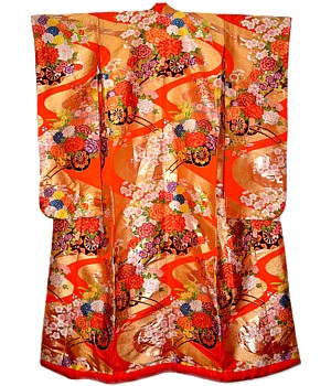 японское свадебное кимоно невесты, винтаж